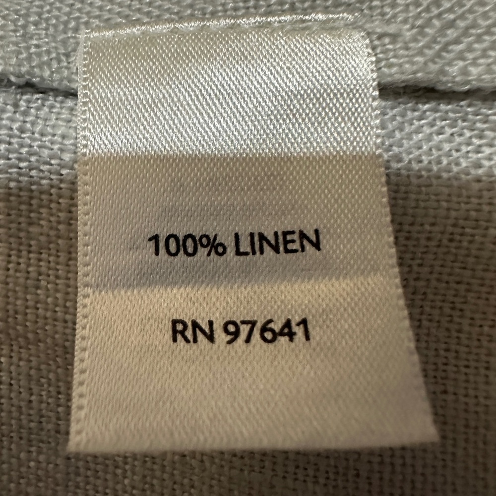 J. Jill Open Front Beige Long Linen Neutral Tailored Vest Size Large - Picture 15 of 16